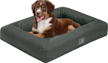 Waterproof Pet Bed with Cooling Gel Memory Foam, Large - Charcoal