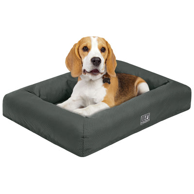 Waterproof Pet Bed with Cooling Gel Memory Foam, Medium - Charcoal