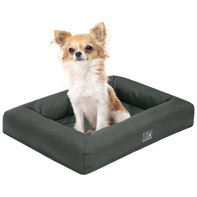 Waterproof Pet Bed with Cooling Gel Memory Foam, Small - Charcoal