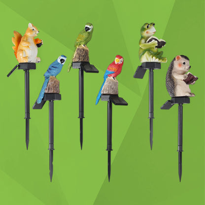 LED Solar Powered Animal Themed Garden Waterproof Lamp Lights (Set of 6)