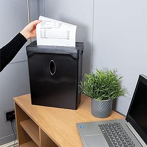 6 Sheet Crosscut Paper and Credit Card Shredder with 10L Basket and Viewing Window