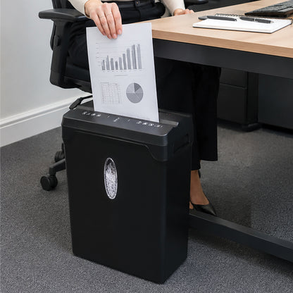 6 Sheet Crosscut Paper and Credit Card Shredder with 10L Basket and Viewing Window