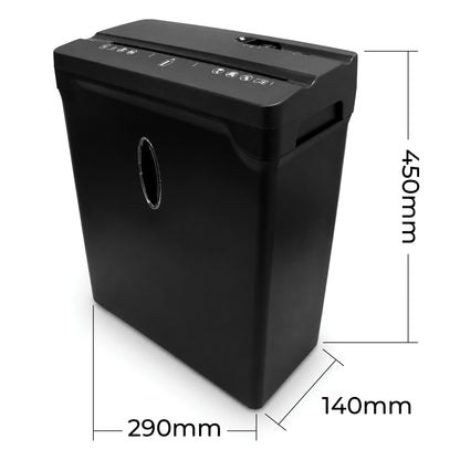 6 Sheet Crosscut Paper and Credit Card Shredder with 10L Basket and Viewing Window
