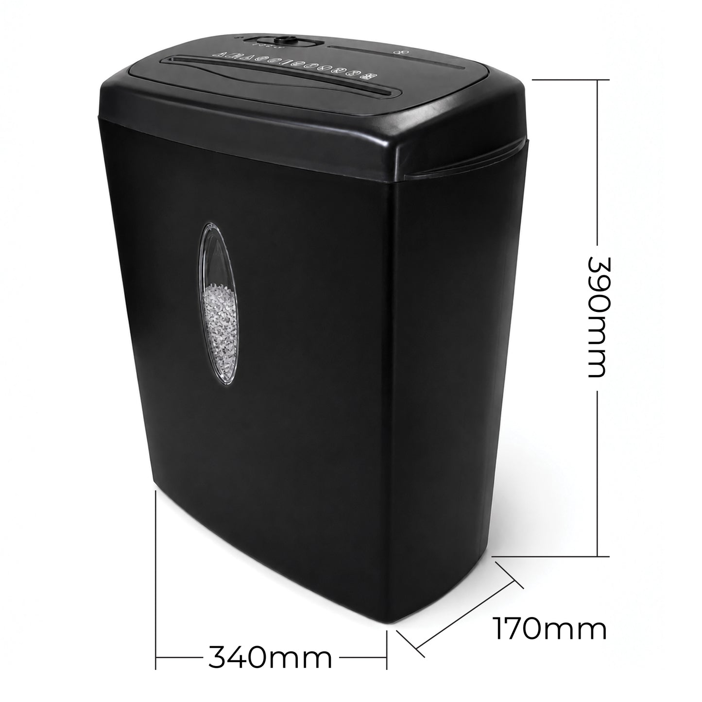 10 Sheet Crosscut Paper, Credit Card and CD Shredder with 15L Basket and Viewing Window