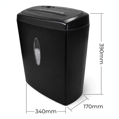 10 Sheet Crosscut Paper, Credit Card and CD Shredder with 15L Basket and Viewing Window