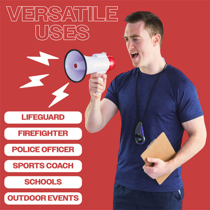 15W Handheld Megaphone with Foldable Hand Grip
