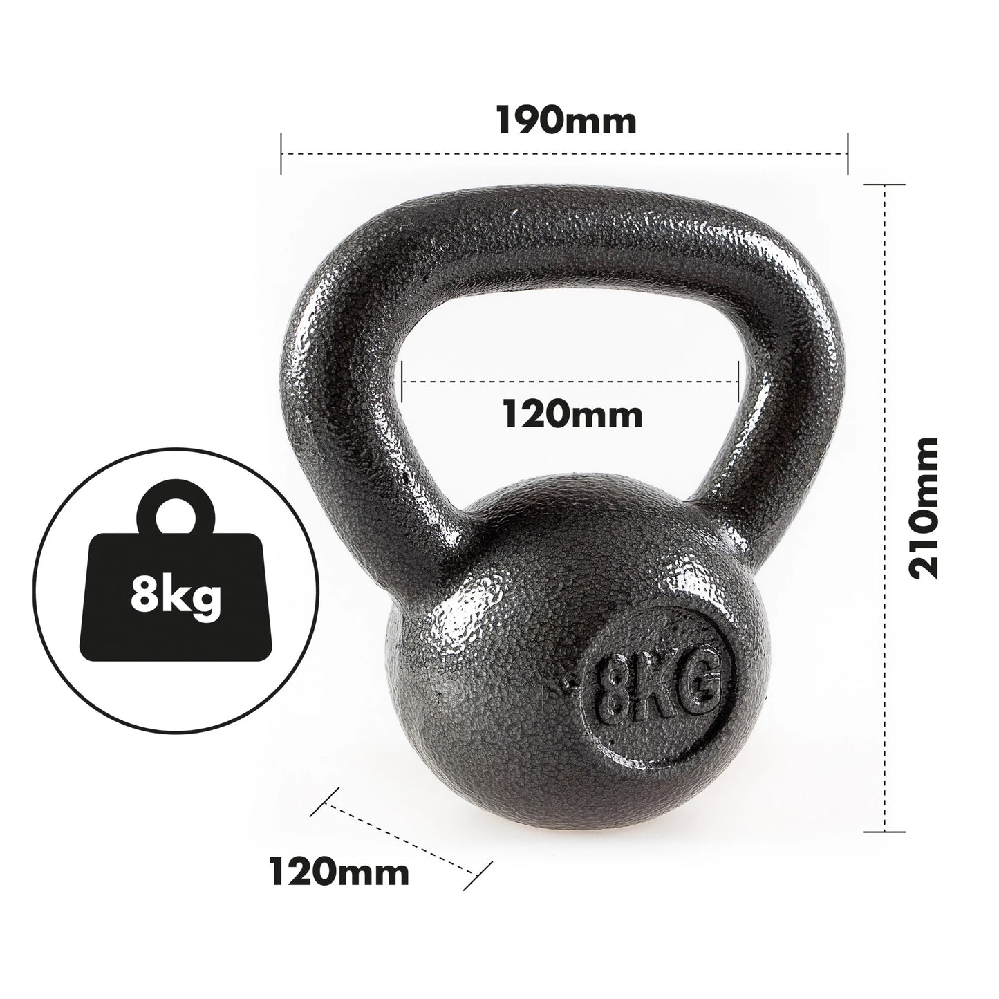Cast Iron Kettlebell - 8kgs