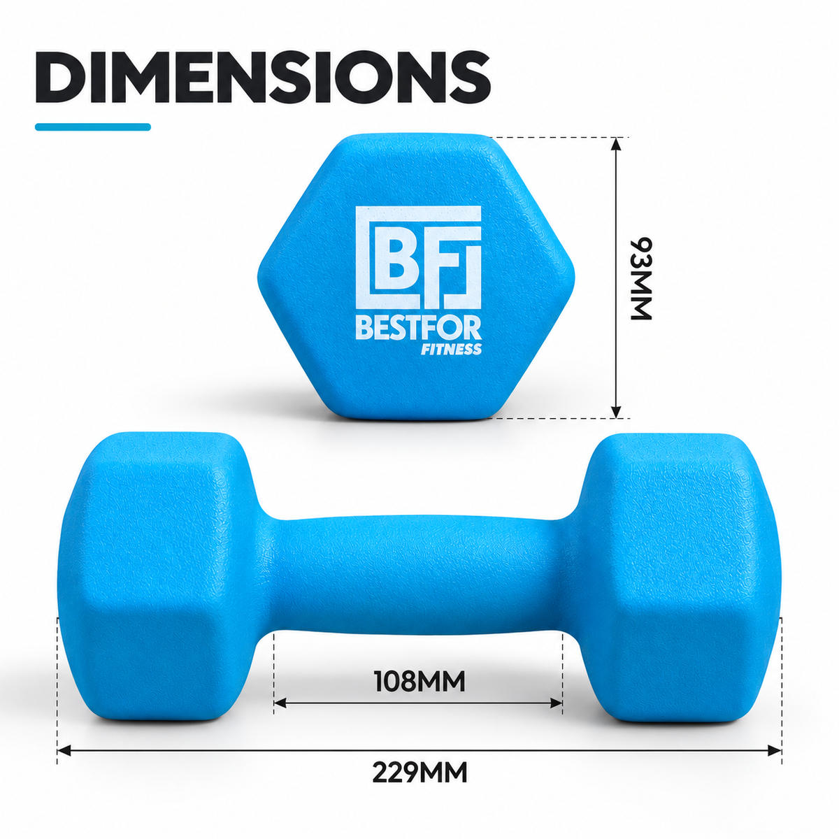 5kg Neoprene Dumbbells – Pair