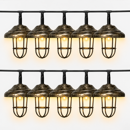 Luxform Lanzarote Solar String Lights – 10 LED Outdoor Garden Lights, 3.8m