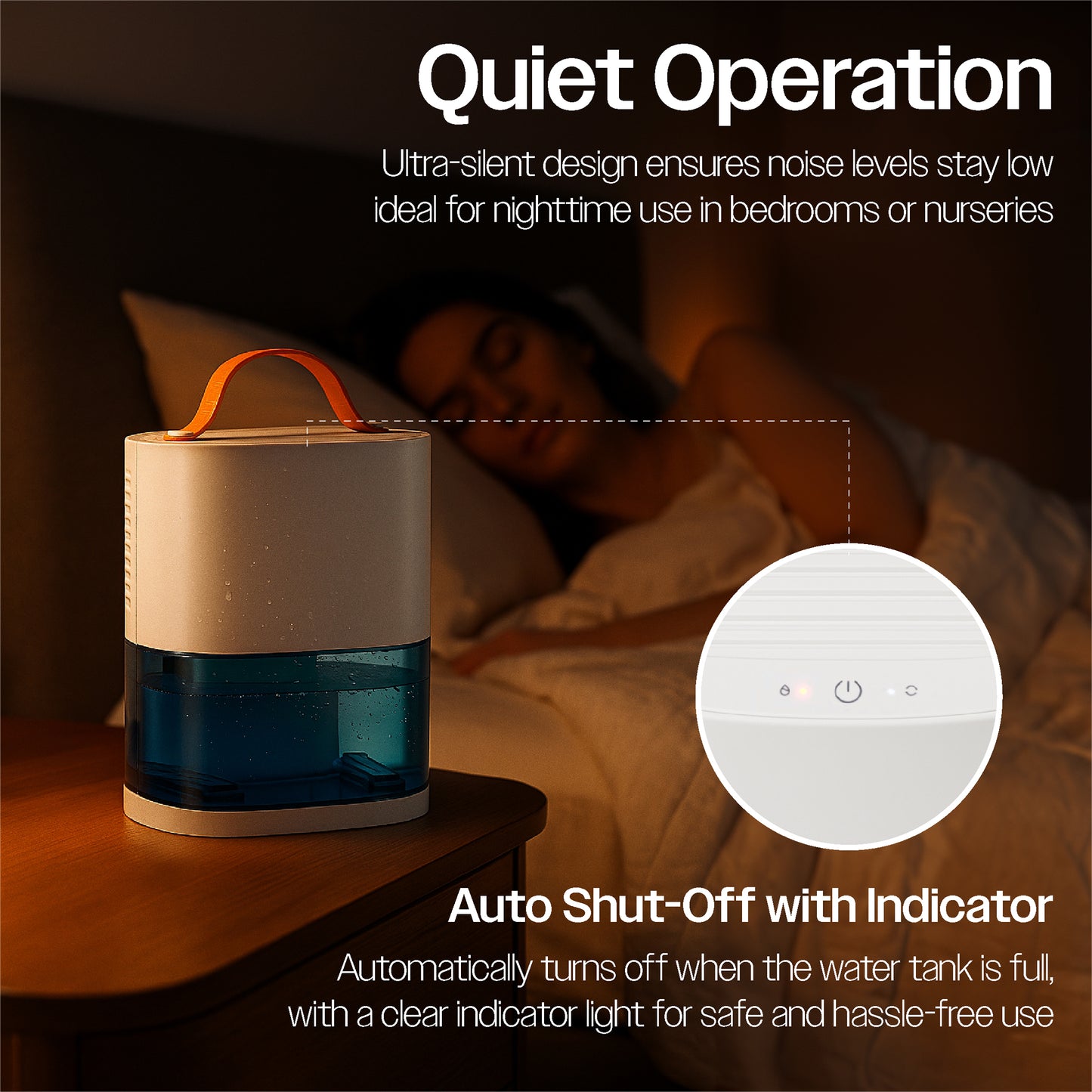 Prem-i-air 240ml Mini Dehumidifier – Quiet Portable Dehumidifier for Bedroom & Home