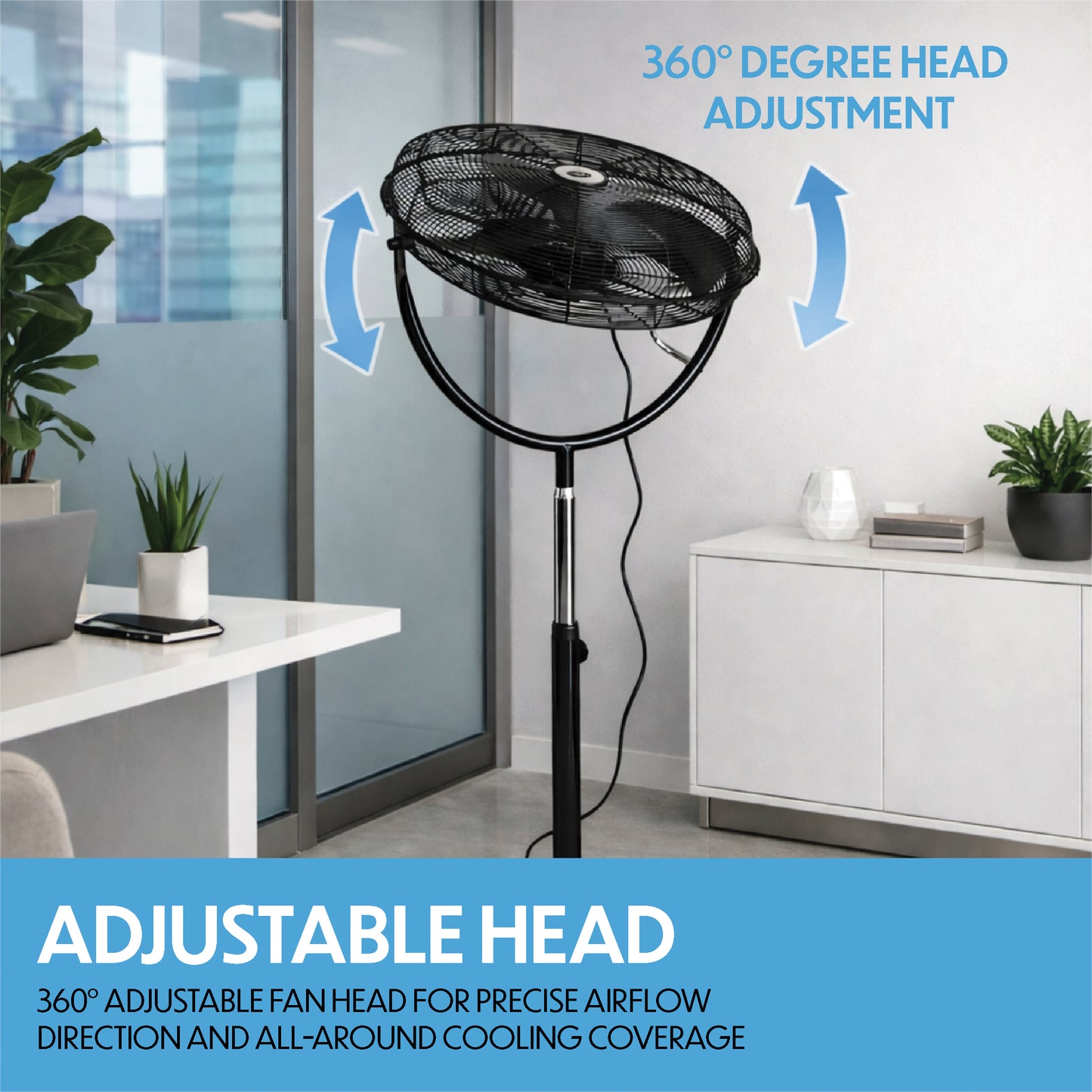 Prem-I-Air 20" High Velocity Pedestal Fan – Industrial Stand Fan, 3 Speed