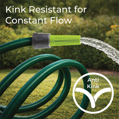 15M Reinforced Garden Hosepipe Kit with Spray Nozzle & Connectors – 13mm Flexible Water Hose