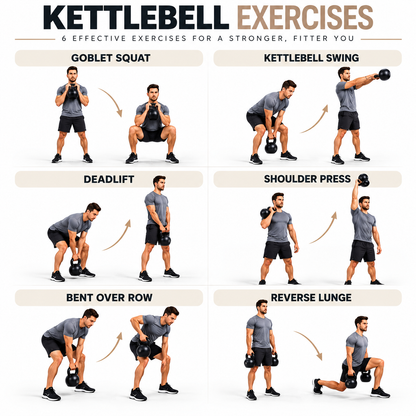 Bestfor Kettlebell Weight Set – 8kg, 10kg & 12kg | 3-Piece Home Gym Bundle