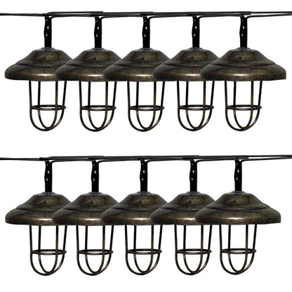 Luxform Lanzarote Solar String Lights – 10 LED Outdoor Garden Lights, 3.8m