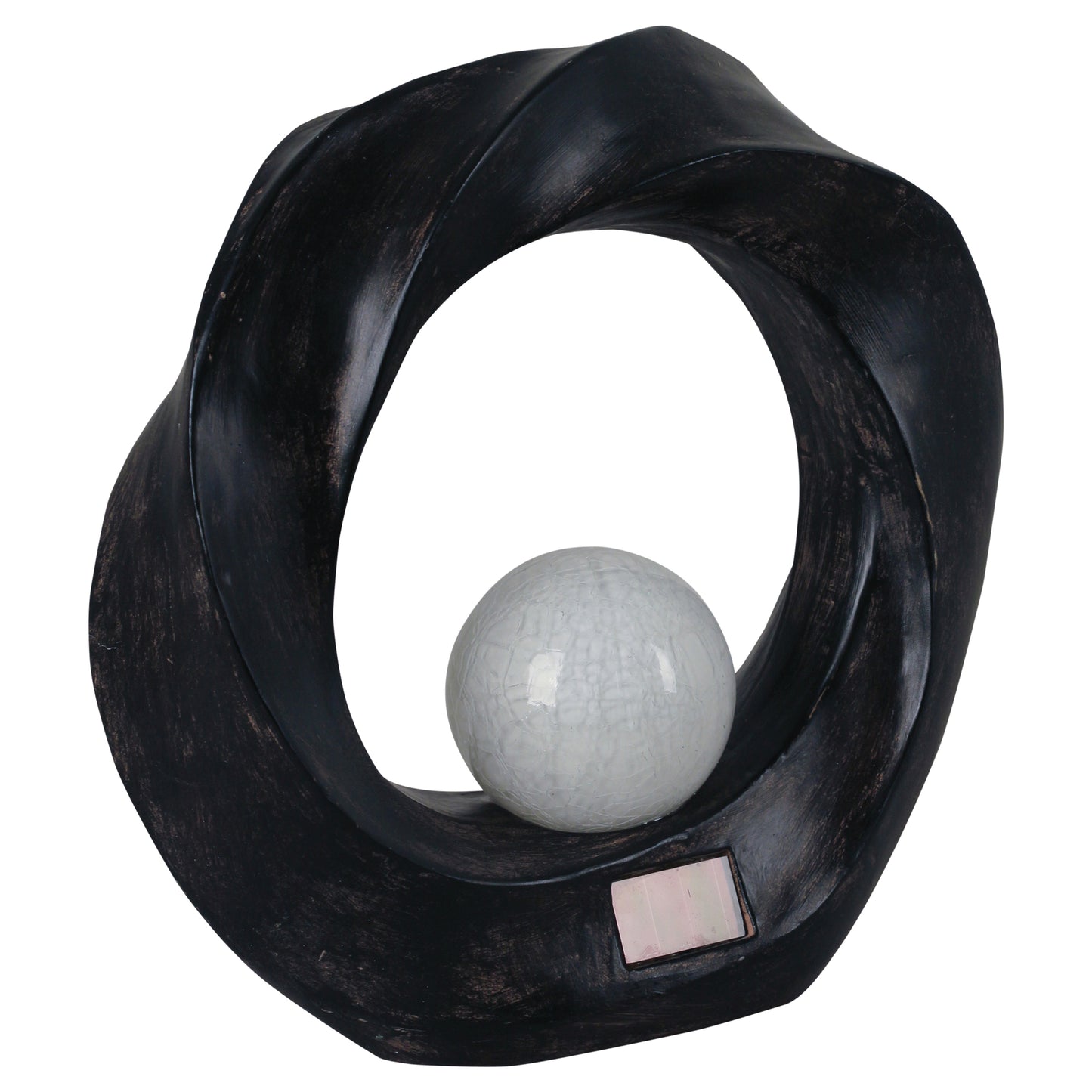 Luxform Lighting Crescent Solar Powered Polystone Garden Ornament