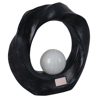 Luxform Lighting Crescent Solar Powered Polystone Garden Ornament