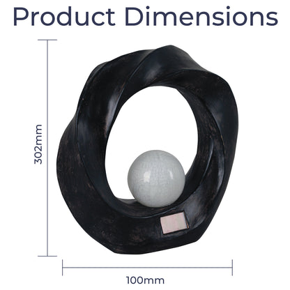 Luxform Lighting Crescent Solar Powered Polystone Garden Ornament