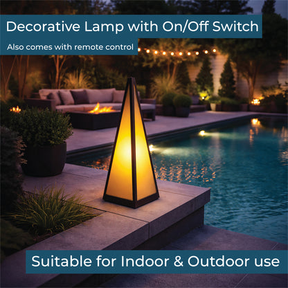 Luxform Lighting Battery Powered Pyramid Lamp