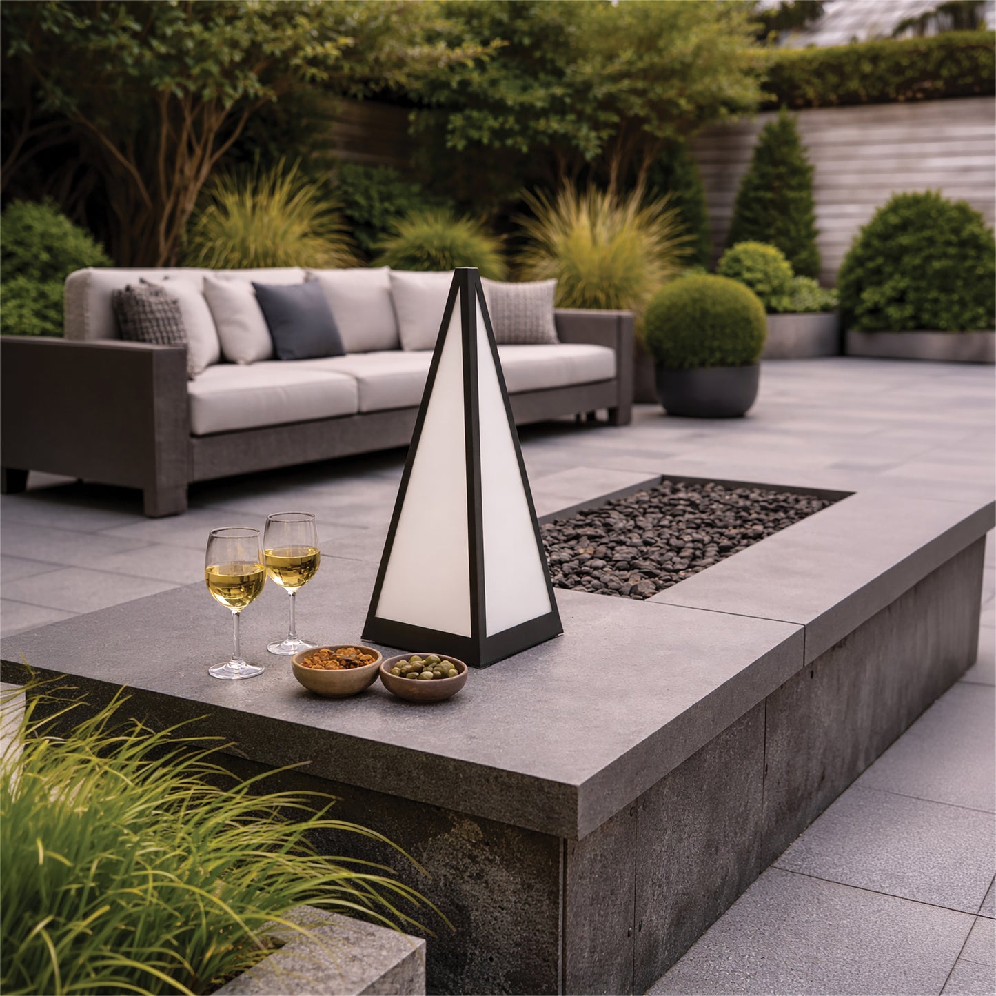 Luxform Lighting Battery Powered Pyramid Lamp
