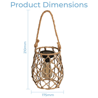 Luxform Sardegna Solar Rope Lantern – 15 Lumen Outdoor Table & Hanging Light