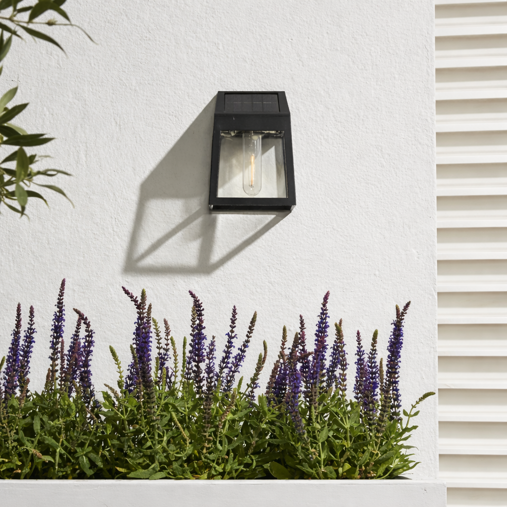 Luxform Vigo Solar Wall Light – Warm White Filament LED Outdoor Door & Fence Light