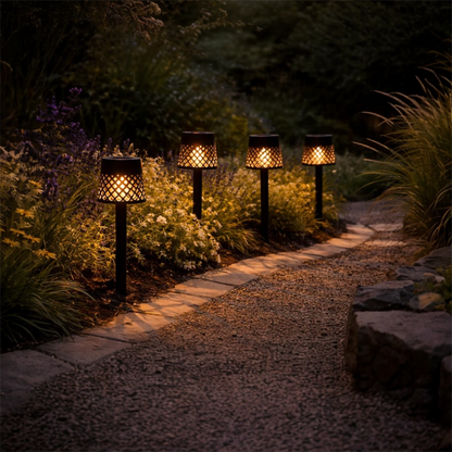 Luxform Manacor Solar Stake Light – Warm White Outdoor Garden Path & Border Light (PK OF 4)