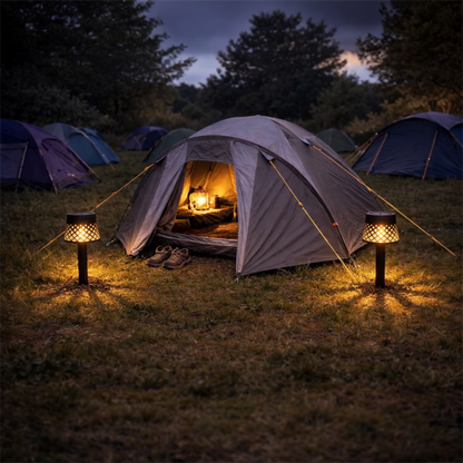 Luxform Manacor Solar Stake Light – Warm White Outdoor Garden Path & Border Light (PK OF 4)