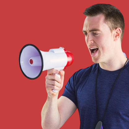 15W Handheld Megaphone with Foldable Hand Grip