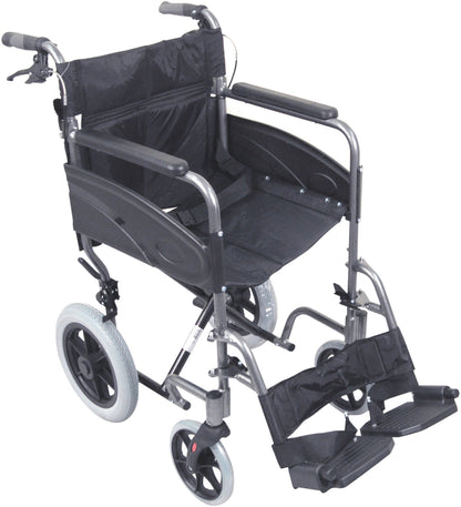 Aidapt Lightweight Folding Aluminium Transit Travel Wheelchair