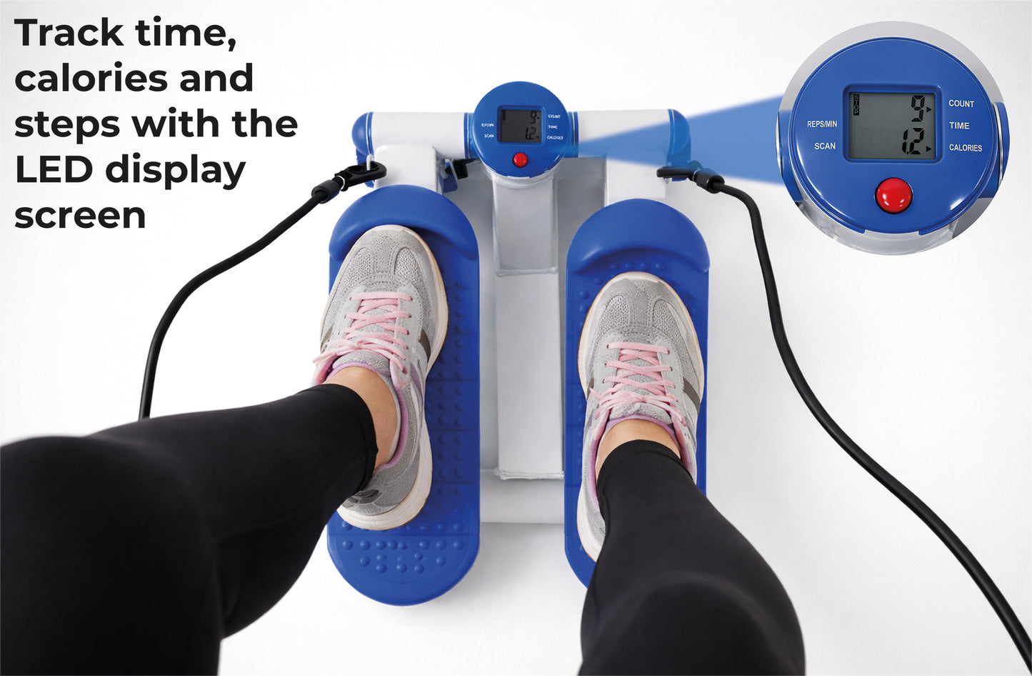 Mini-Stepper with LED Display and Training Ropes