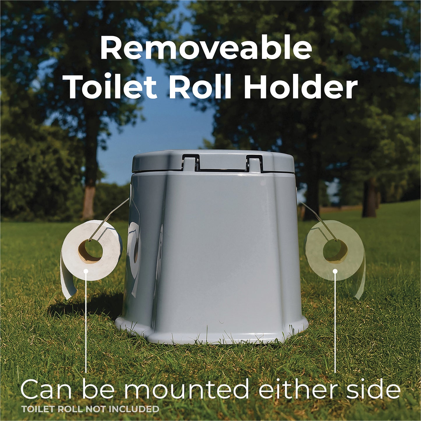Aidapt Portable Camping Toilet Kit with 5L Waste Pail & 50 Biodegradable Commode Liners