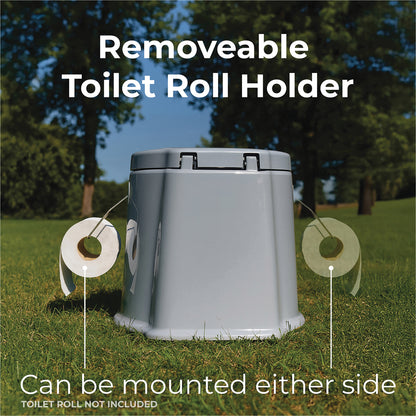 Aidapt Portable Camping Toilet Kit with 5L Waste Pail & 50 Biodegradable Commode Liners