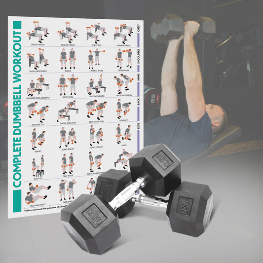 Hex Dumbbell Set - 12.5kgs