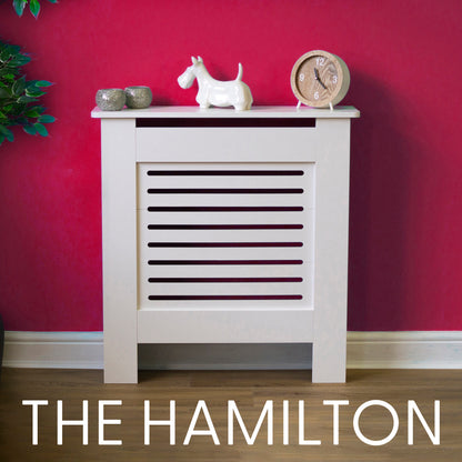 MDF Radiator Cover Horizontal Vents, Small - White