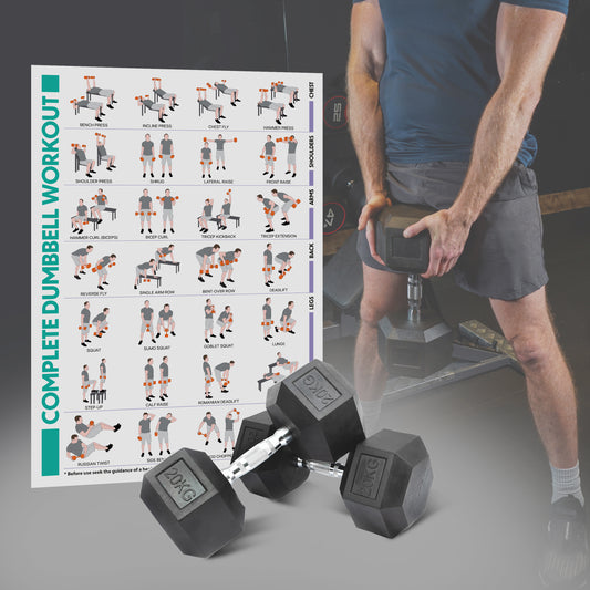 Hex Dumbbell Set - 20kgs
