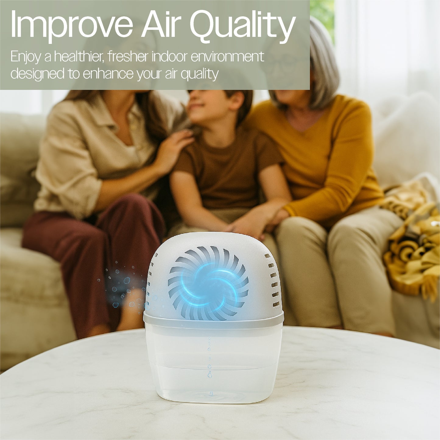 Prem-i-air 525g Moisture Absorber 360° – Silent Damp & Condensation Solution for Wardrobes & Caravans