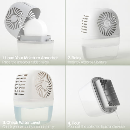 Prem-i-air 525g Moisture Absorber 360° – Silent Damp & Condensation Solution for Wardrobes & Caravans