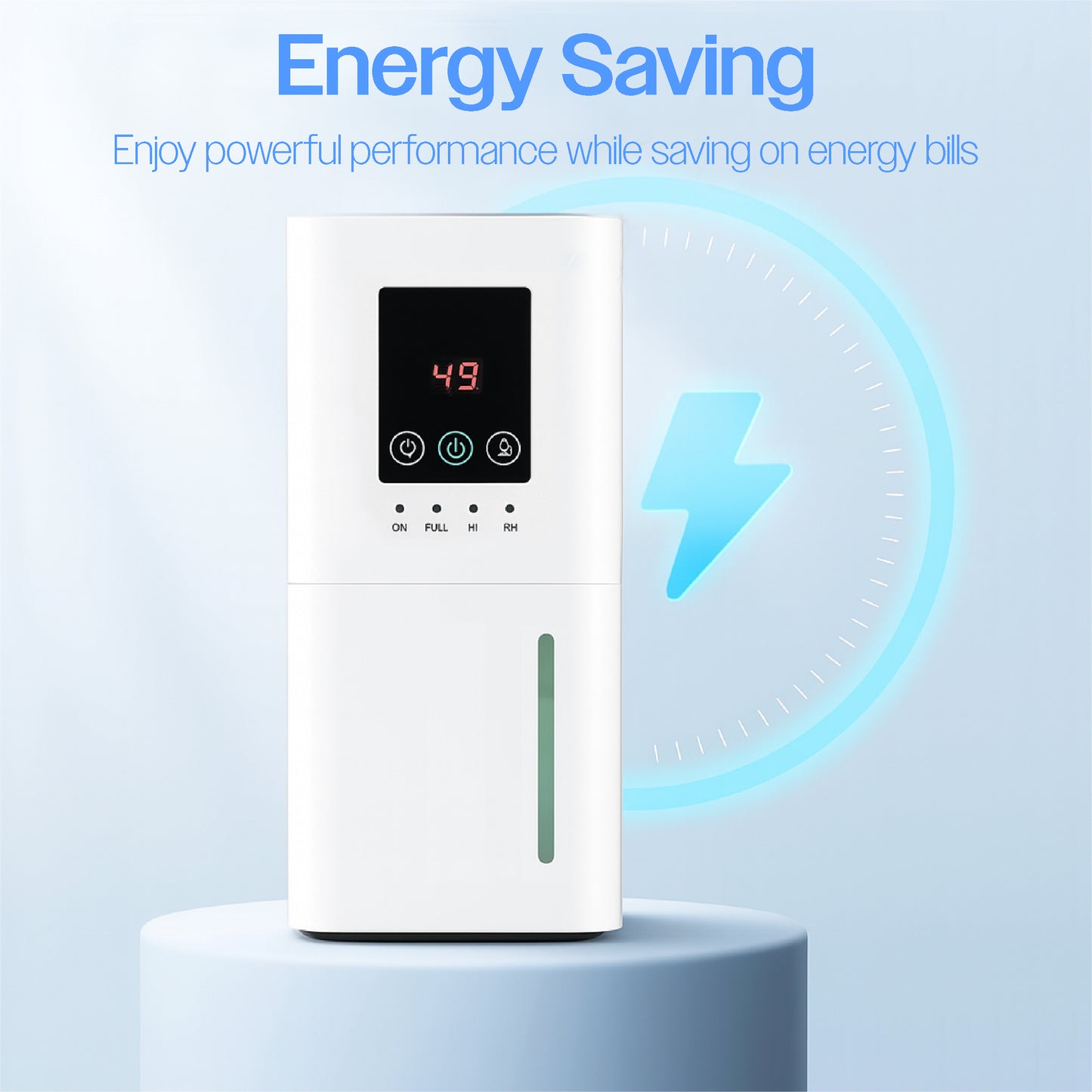 Prem-i-air 2L Peltier Dehumidifier – Compact Wall-Mount or Freestanding Dehumidifier for Home