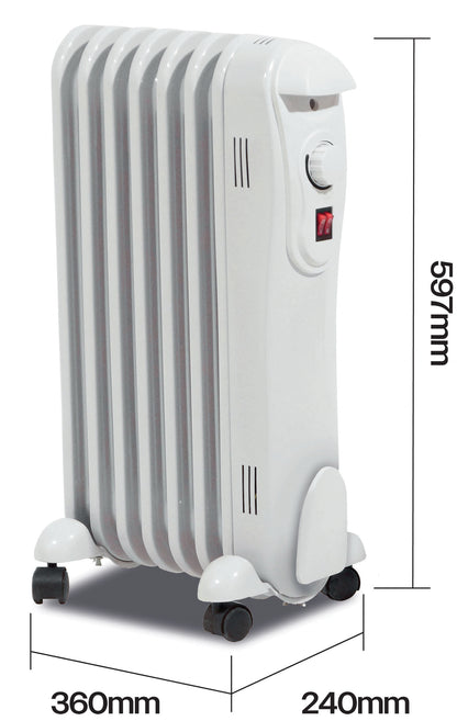 Prem-I-Air 7 Fin 1.5kW Oil Filled Radiator