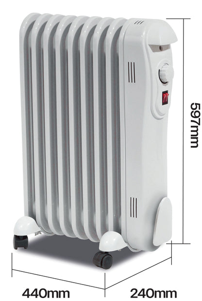 Prem-I-Air 9 Fin 2kW Oil Filled Radiator