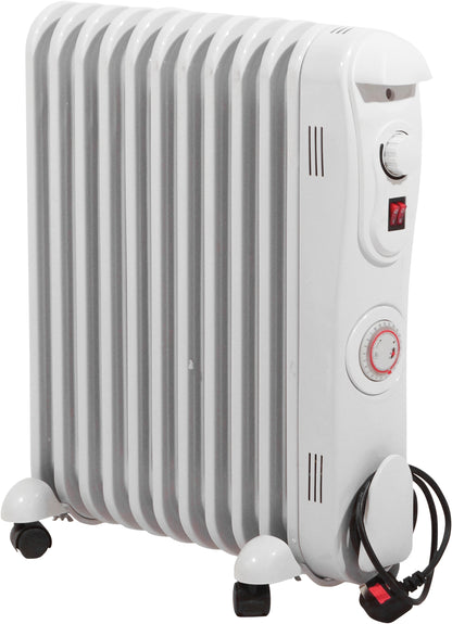 Prem-I-Air 11 Fin 2.5 kW Oil Filled Radiator with 24 Hour Timer