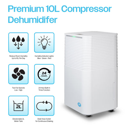 Prem-I-Air 10L Compressor Dehumidifier