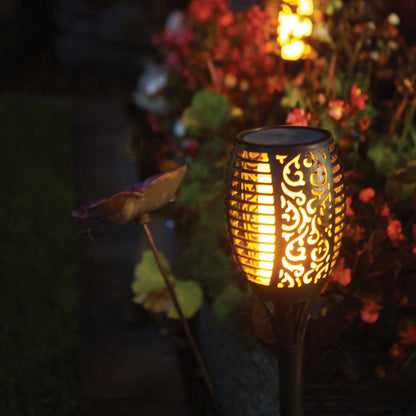 Solar Powered Torch Lights with Realistic Flickering Flame Effect