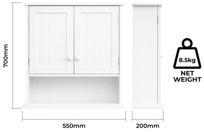 St Helens Home and Garden Wall Mounted Bathroom Cabinet