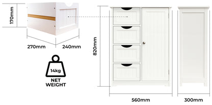 St Helens Home and Garden Freestanding Bathroom Cabinet