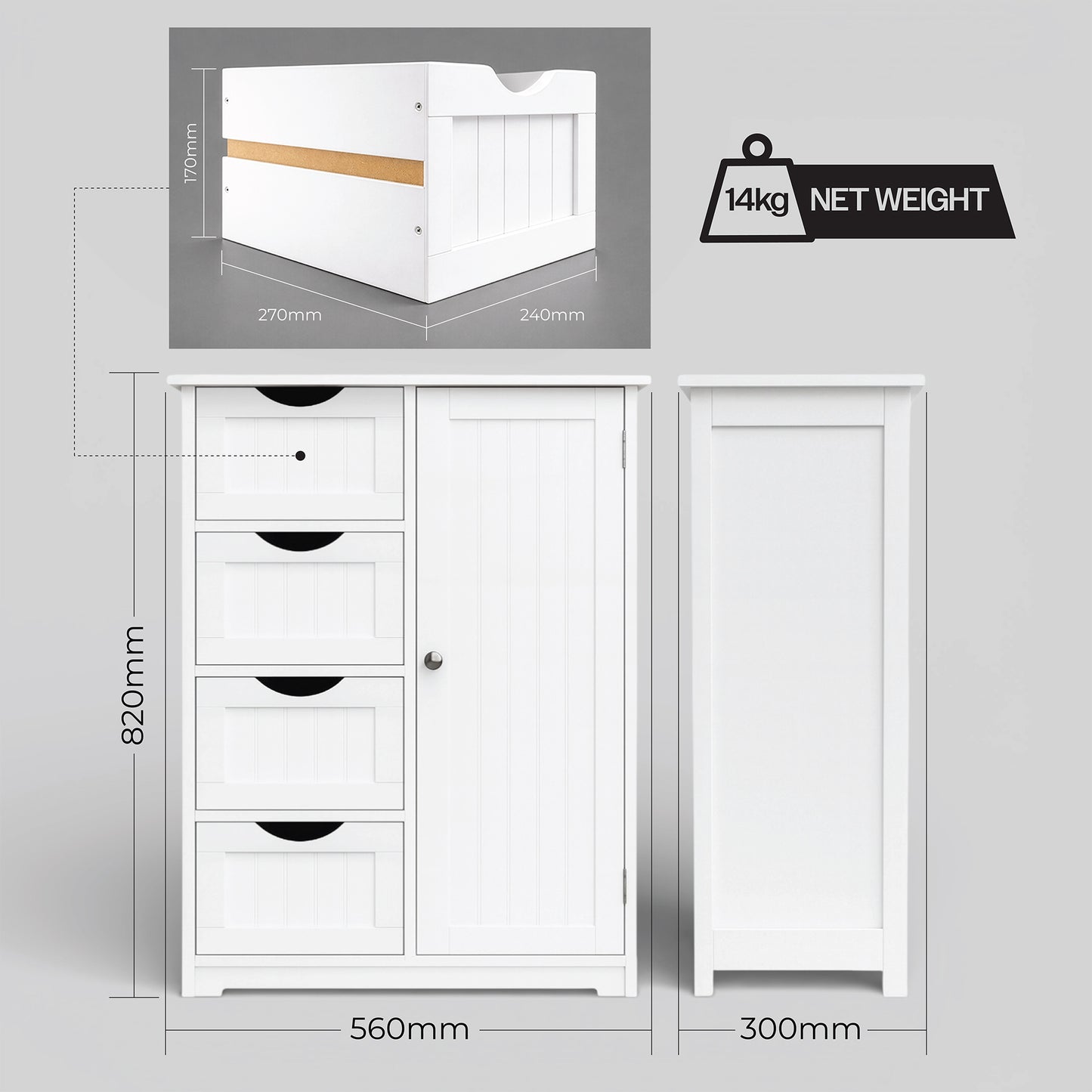 St Helens Home and Garden Freestanding Bathroom Cabinet