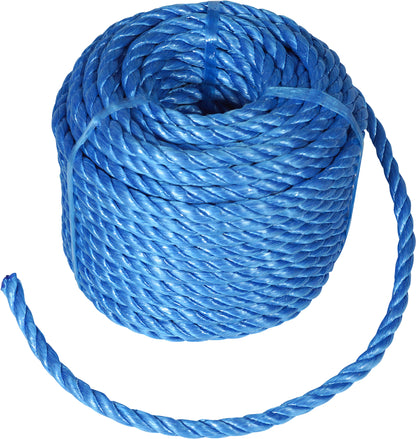 3 Strand 10mm Nylon Rope Blue 30m