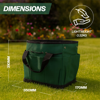 St Helens Home and Garden Multi-Purpose Deep Tool Storage Organiser Bag With Carry Handles and Side Pockets