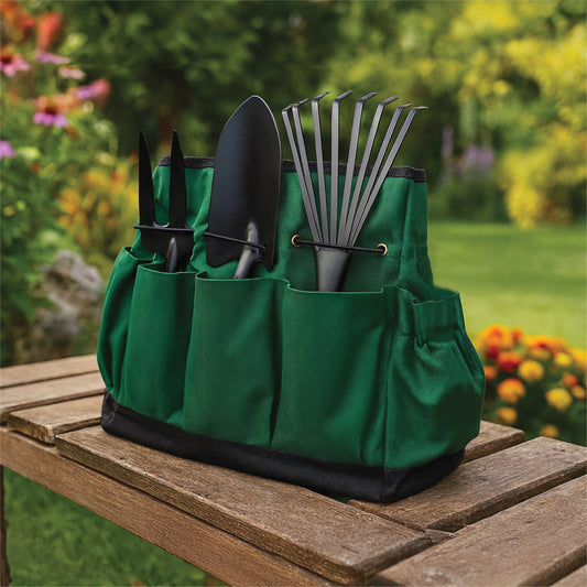 St Helens Home and Garden Multi-Purpose Deep Tool Storage Organiser Bag With Carry Handles and Side Pockets