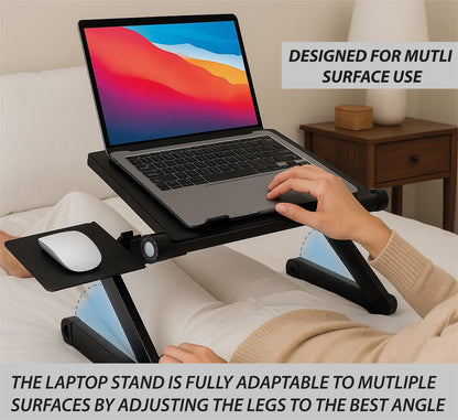 NJS Adjustable Laptop/Tablet Stand with USB fans and Mouse Holder